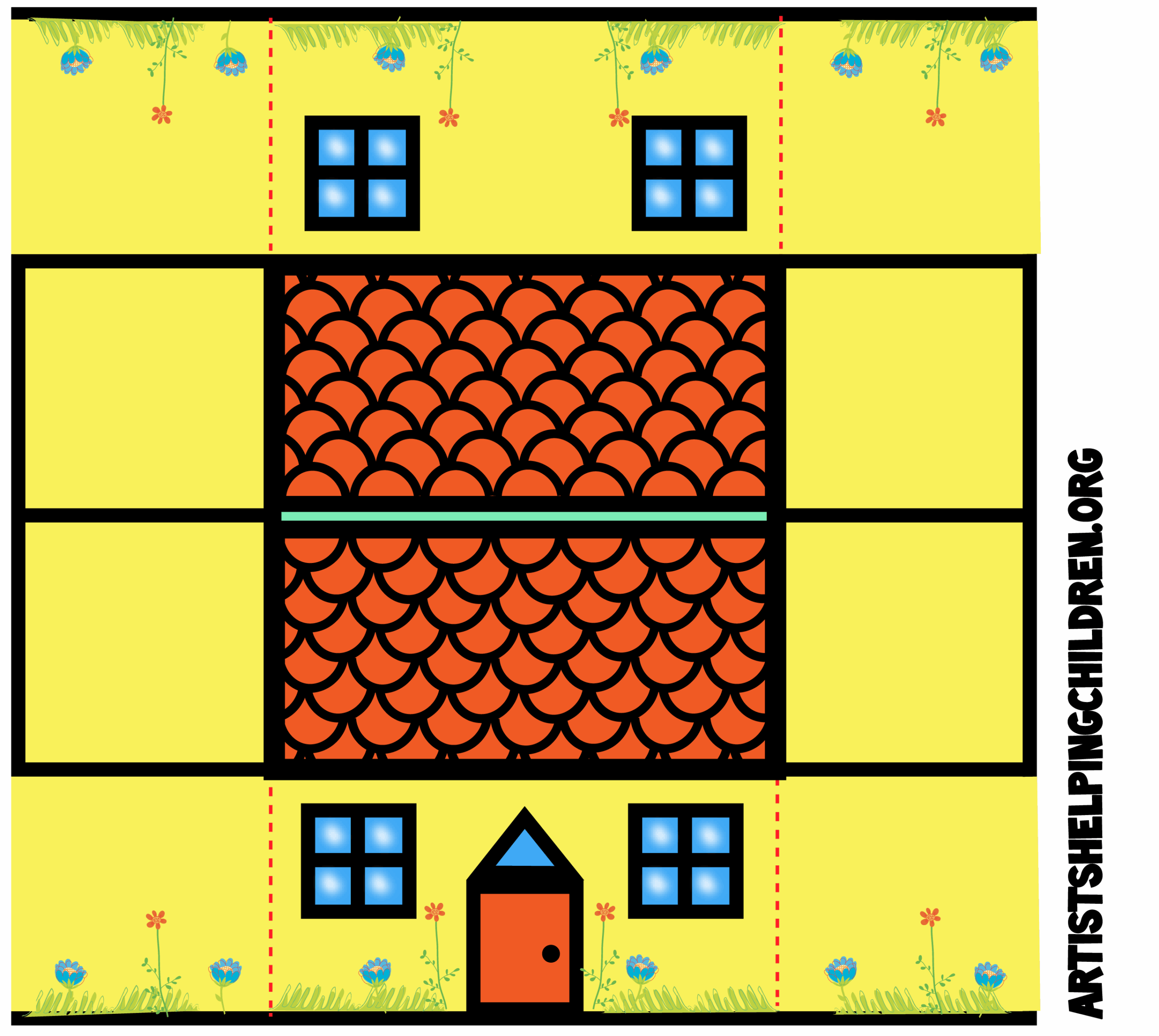 Free Papercraft Template Paper Craft Printable D Paper House Template 
