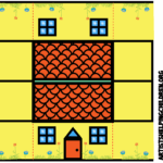 Free Papercraft Template Paper Craft Printable D Paper House Template
