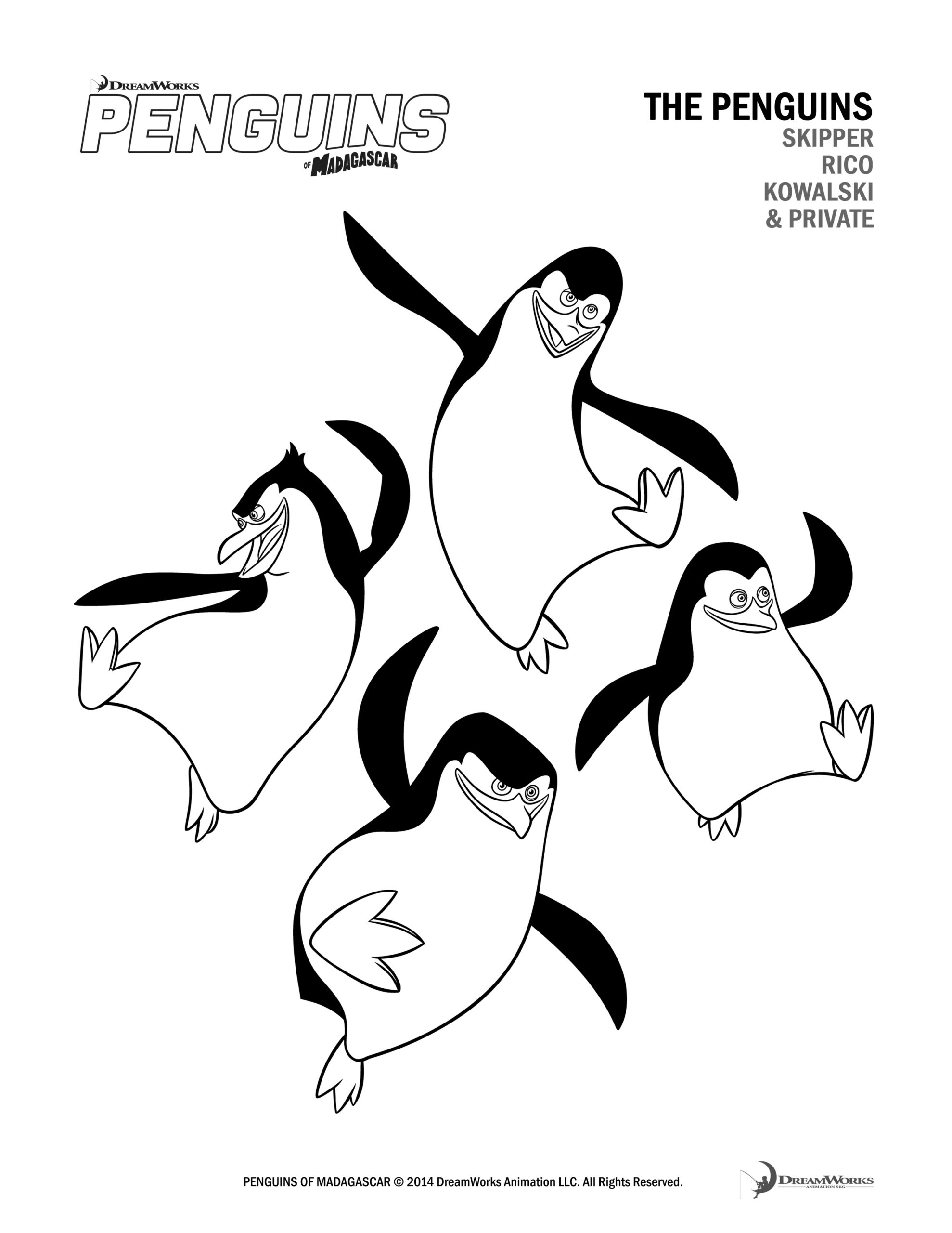 Color Pages Of Penguins