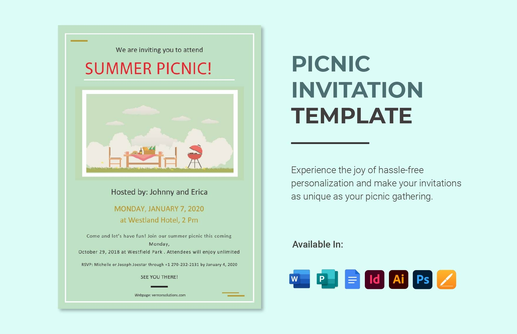 company picnic invitation template