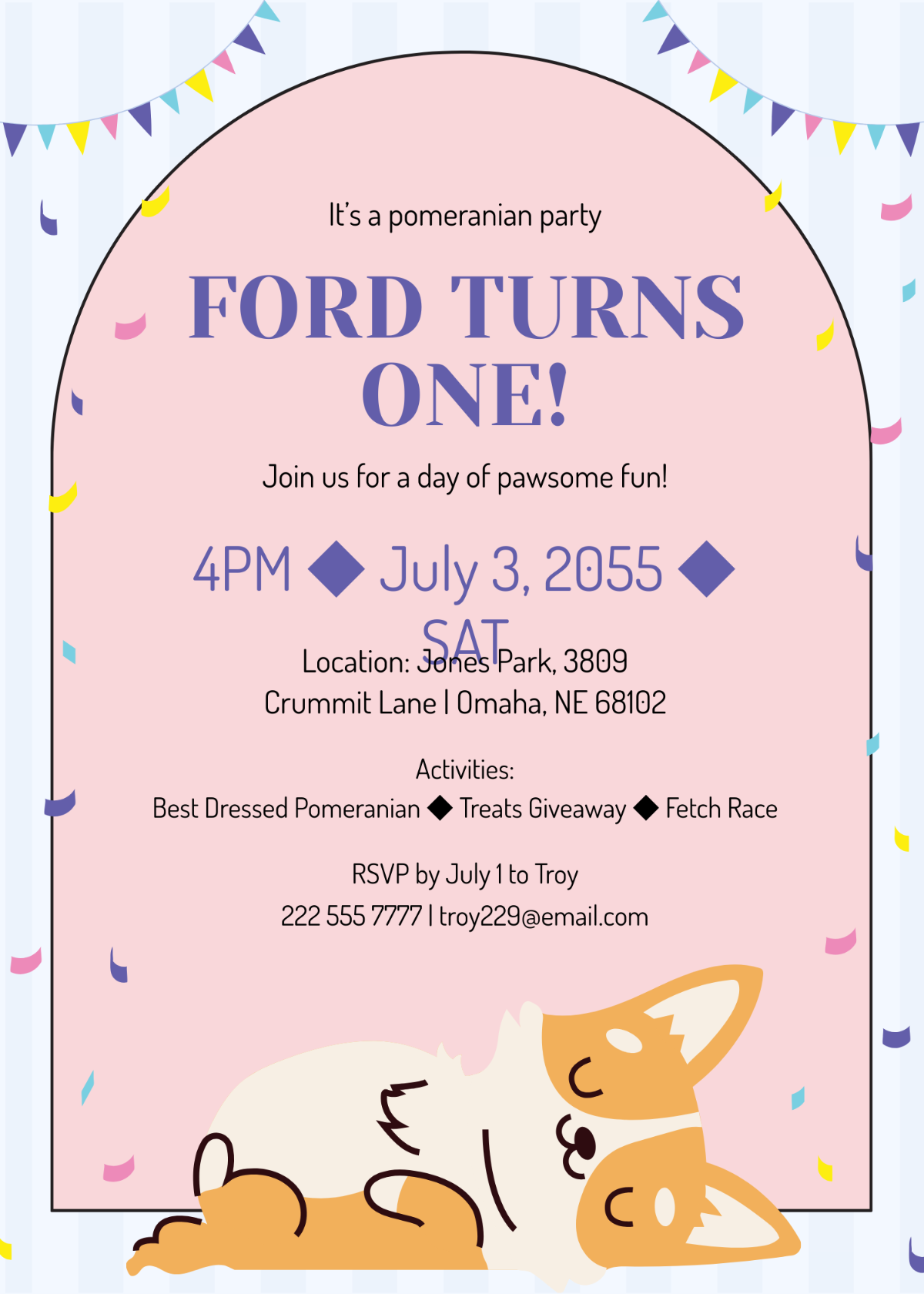 dog birthday invitation template free