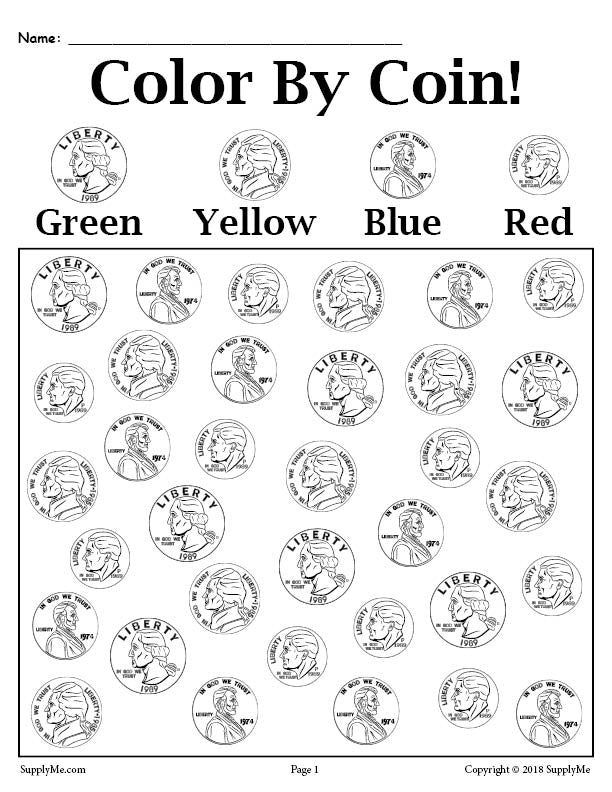 Free Preschool Kindergarten Money Worksheets Printable K5