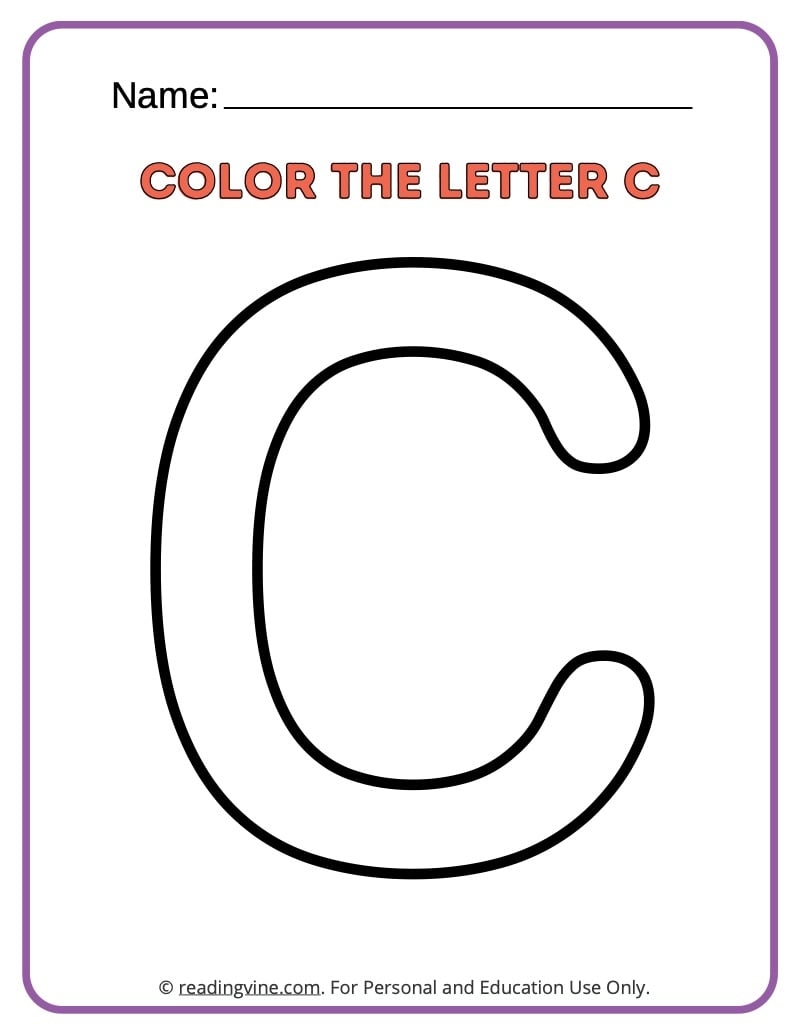 FREE Preschool Letter C Worksheets And Printables Ages 3 4 Years