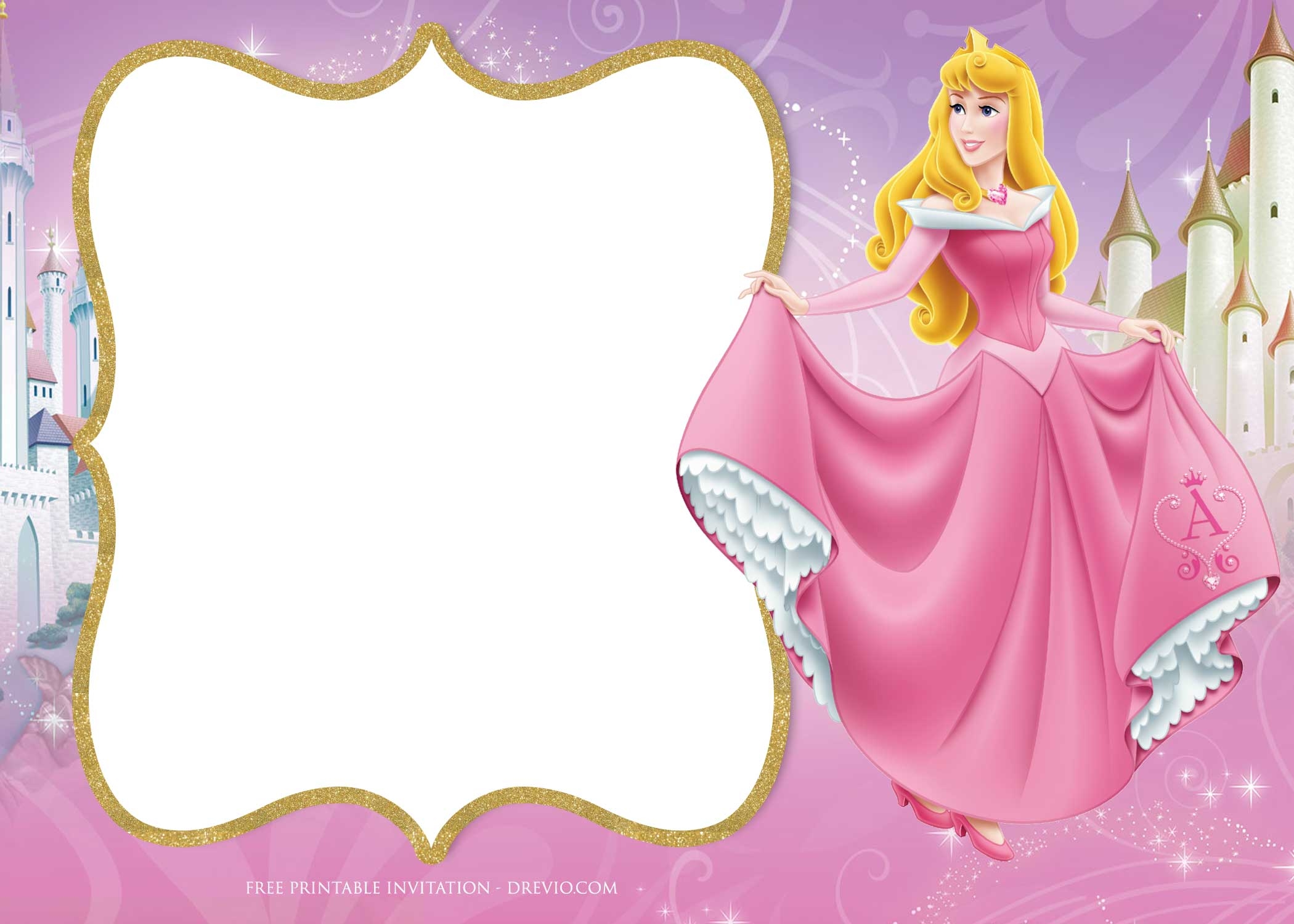 FREE Princess Aurora Birthday Invitation Template Dolanpedia