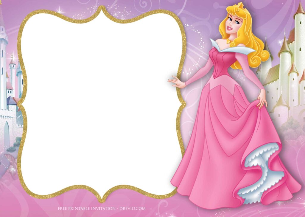 FREE Princess Aurora Birthday Invitation Template Dolanpedia