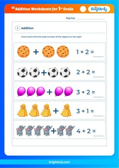 addition worksheets for grade 1