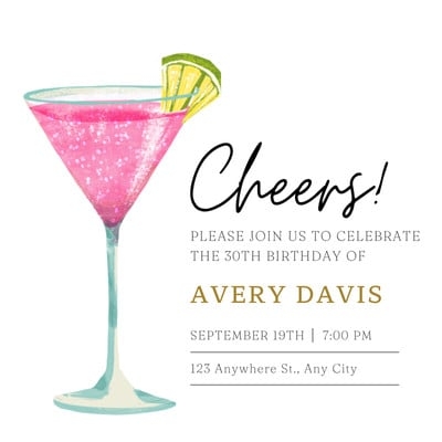 cocktail invitations templates free