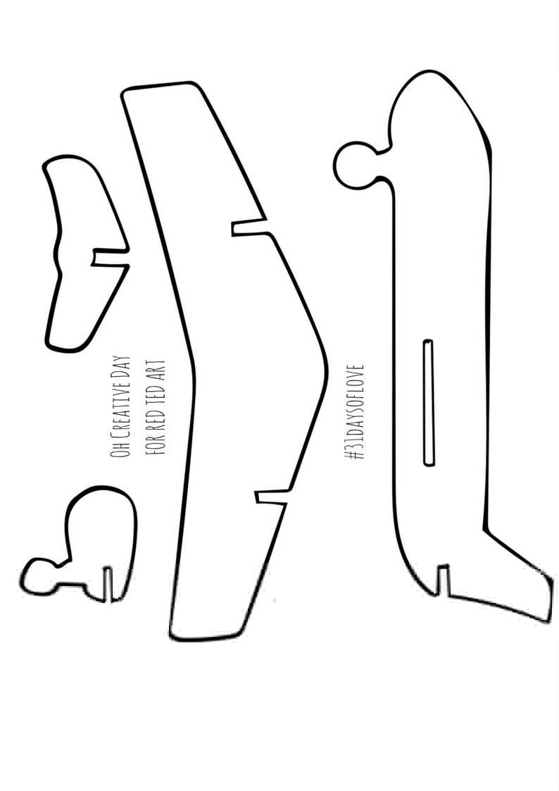free printable airplane template