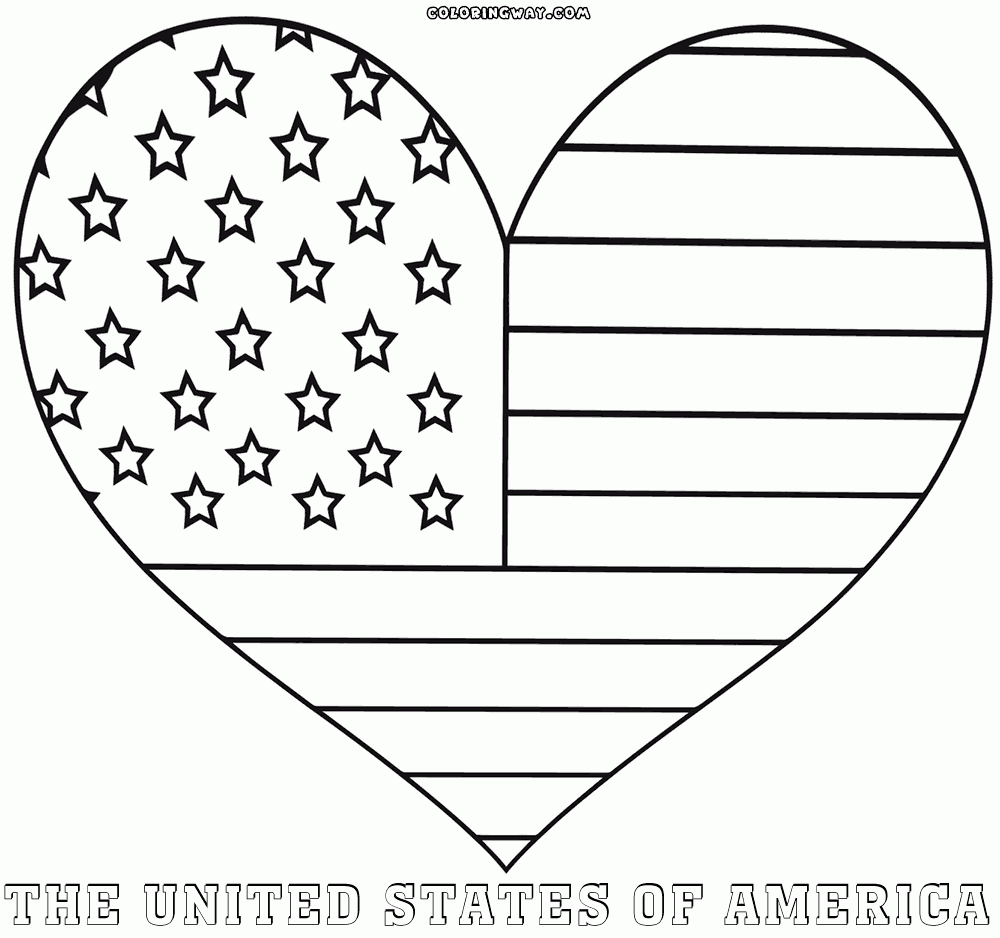 free printable us flag coloring pages
