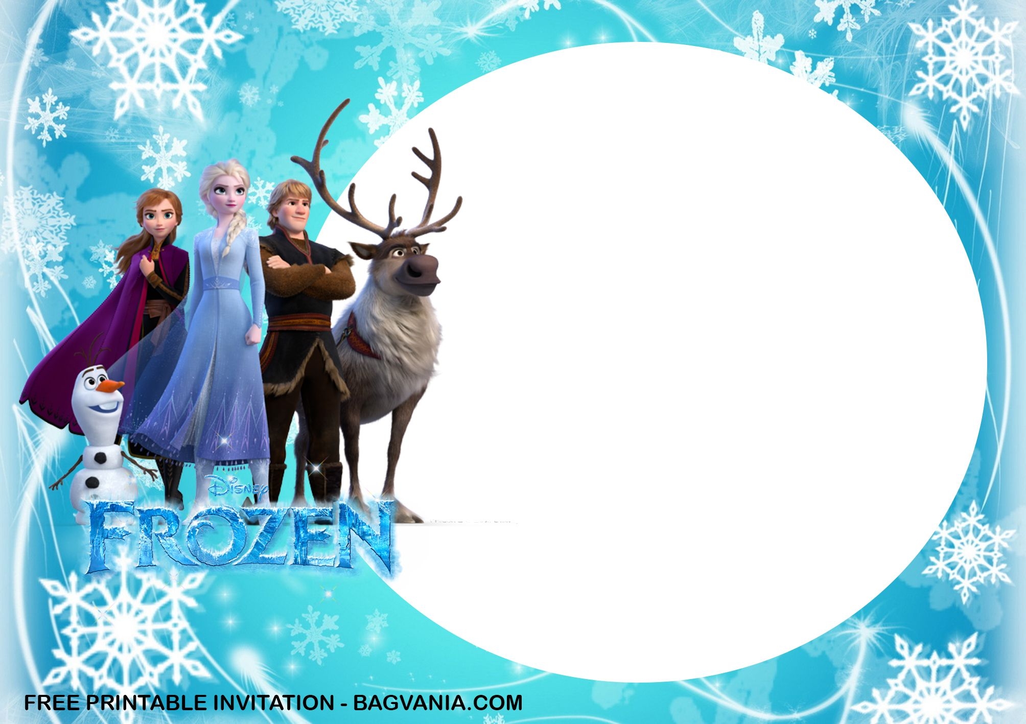  FREE Printable Anna And Elsa Frozen Birthday Invitation Templates 