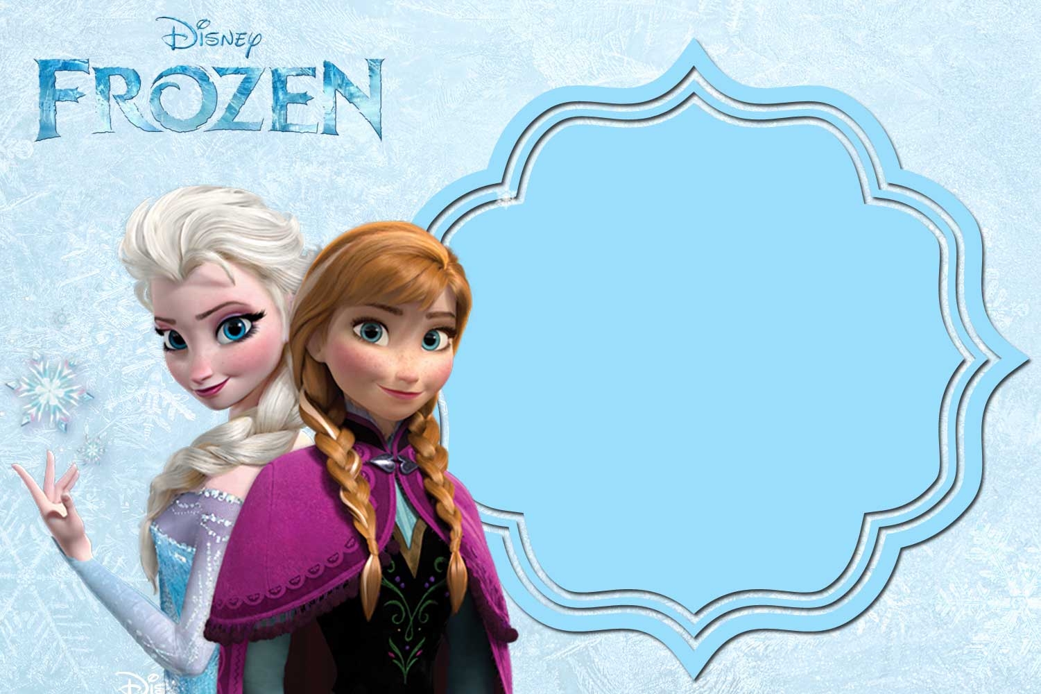 FREE Printable Anna and Elsa Frozen Invitation FREE Printable 