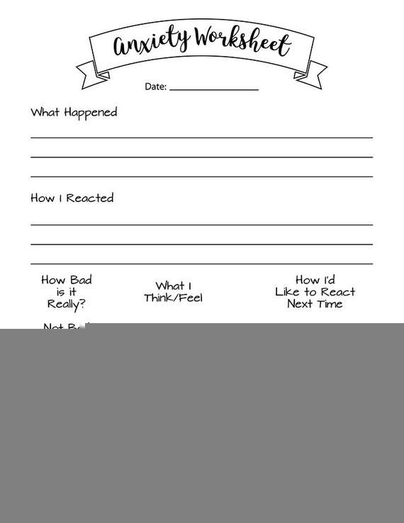 Free Printable Anxiety Worksheets For Adults Printable Worksheets