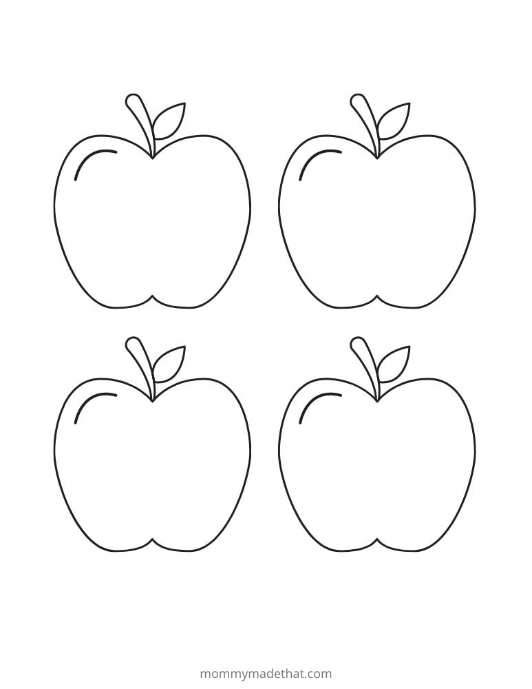 free printable small apple template