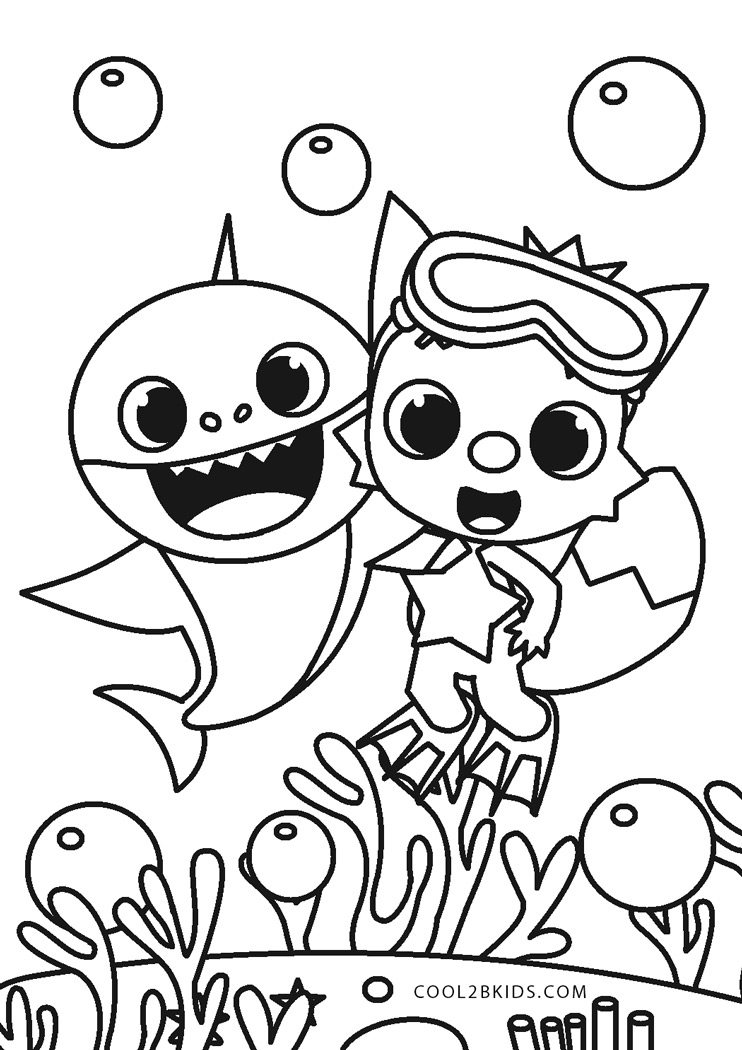 Baby Shark Coloring Pages