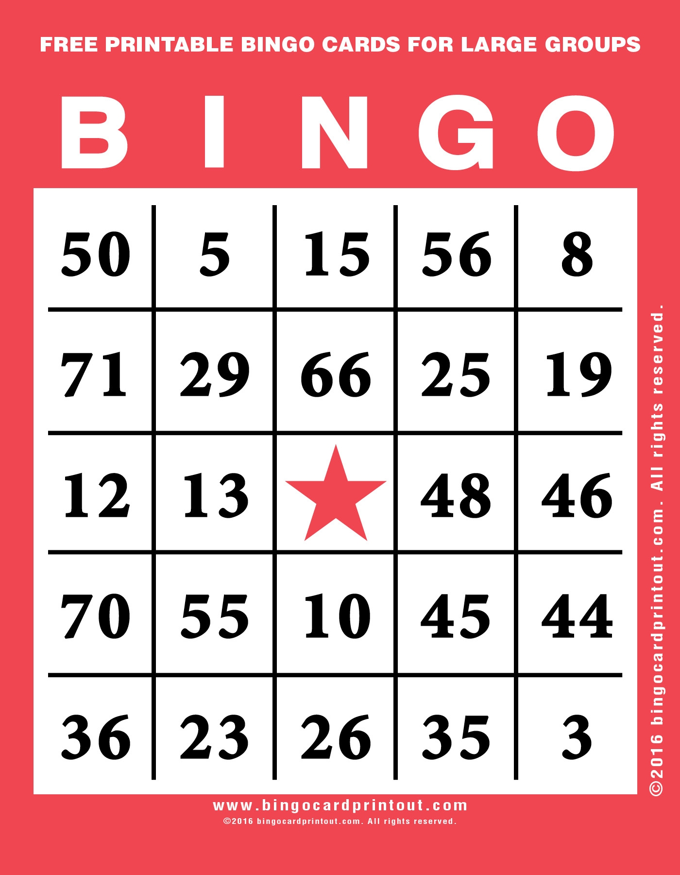 Free Printable Bingo Cards For Large Groups Rossy Printable
