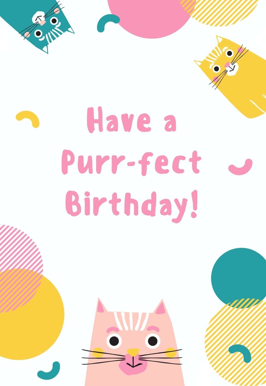 printable girls birthday card