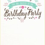 Free Printable Birthday Invitation Cards Templates Of Flat Floral Free