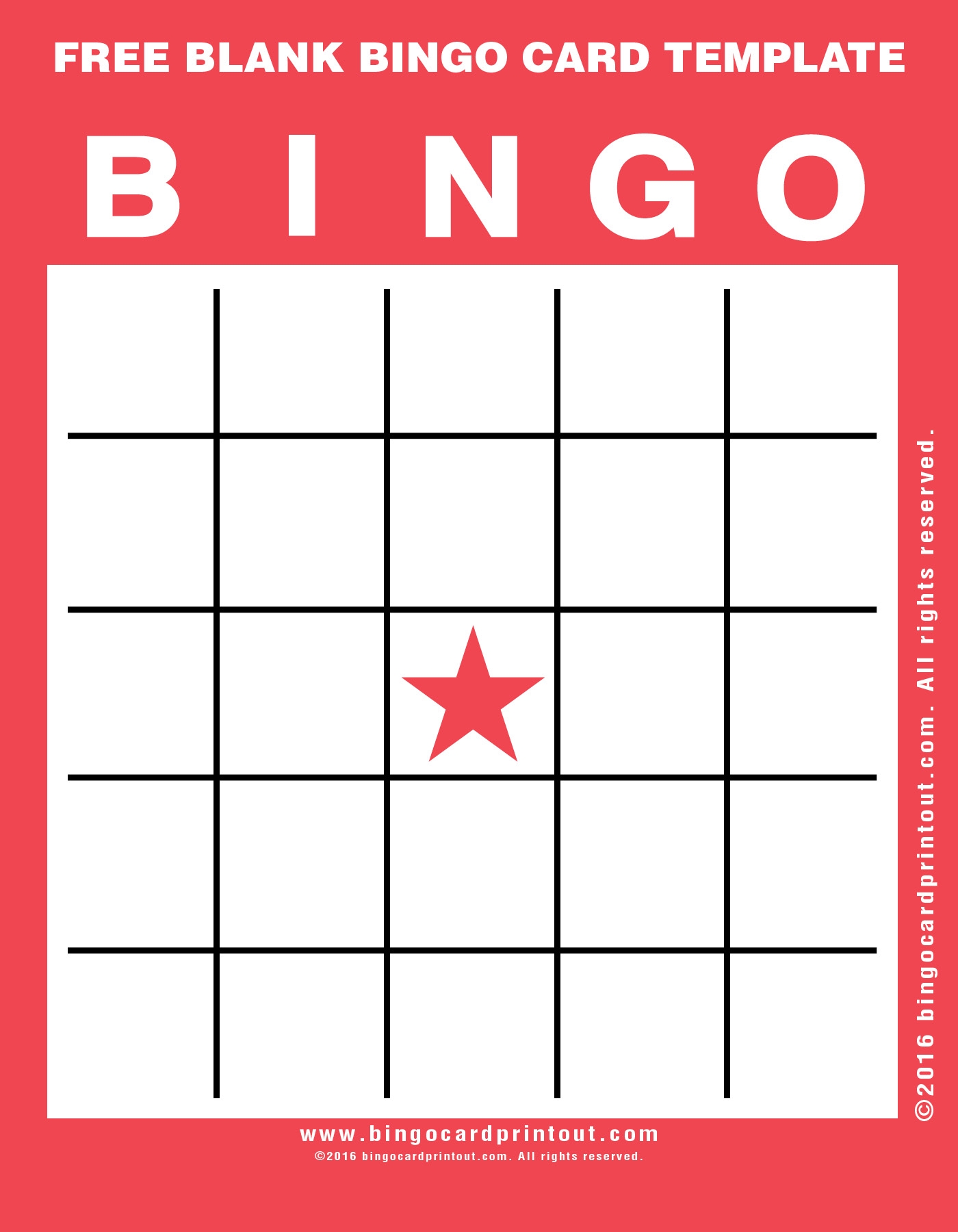 free printable cute bingo template