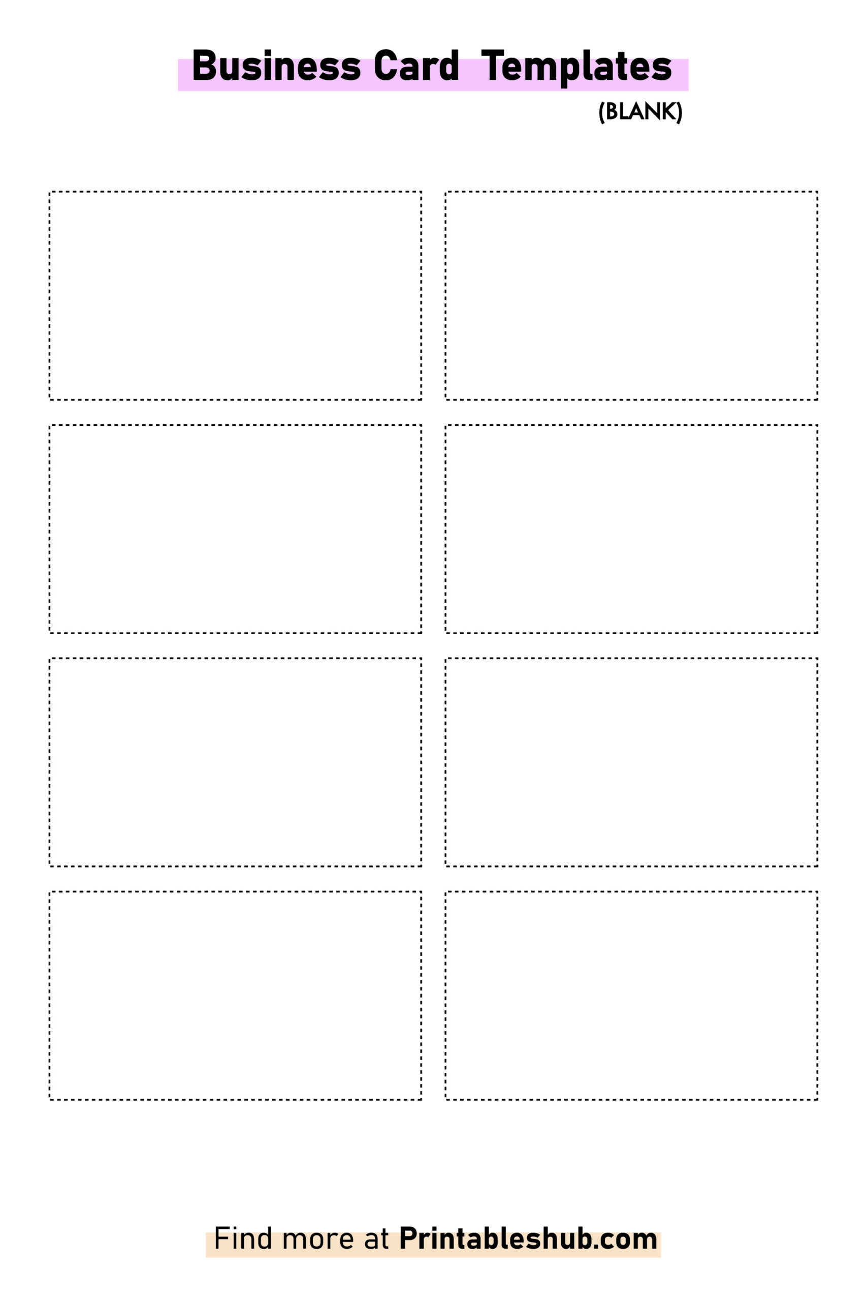 printable free blank business card templates