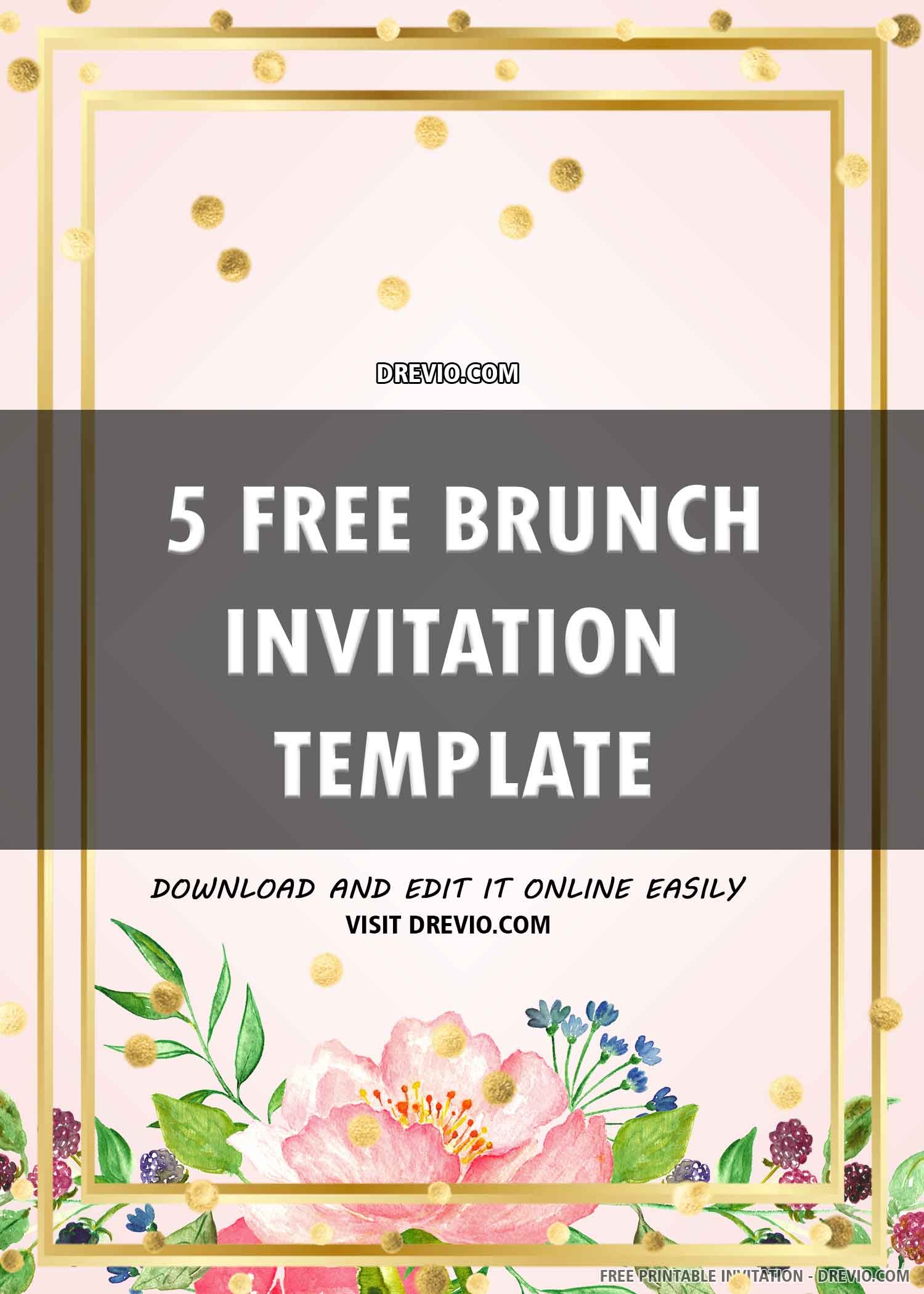 downloadable brunch invitation template free