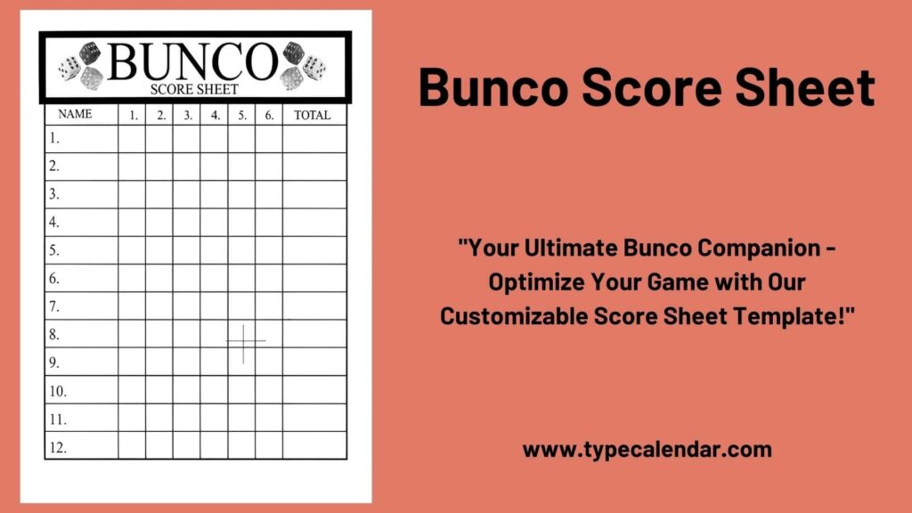 Free Printable Bunco Score Sheets Pdf Free Printable Infoupdate