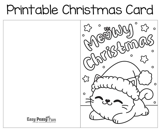 printable holiday cards for kids to color