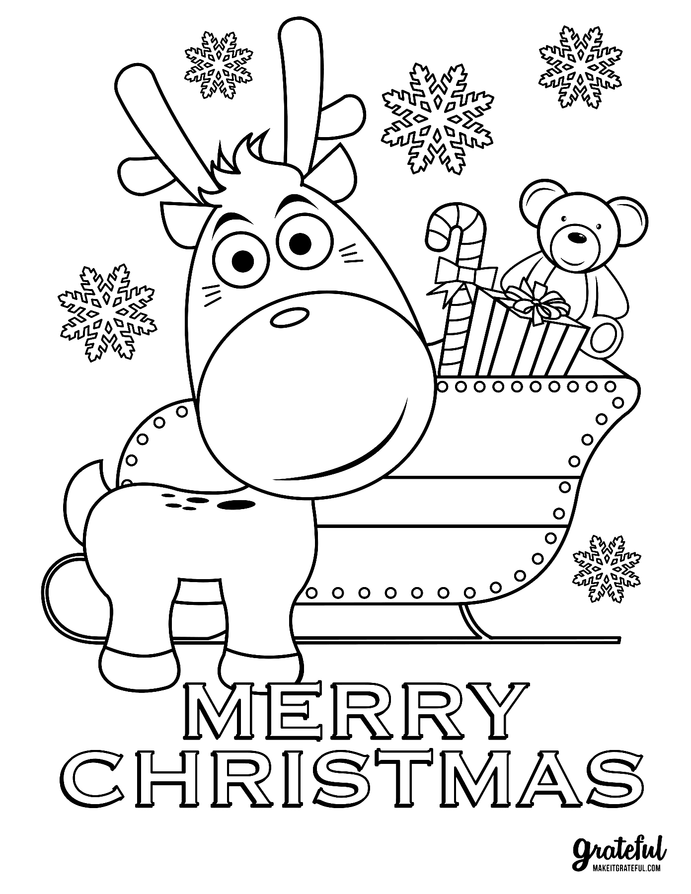 free printable color pages christmas