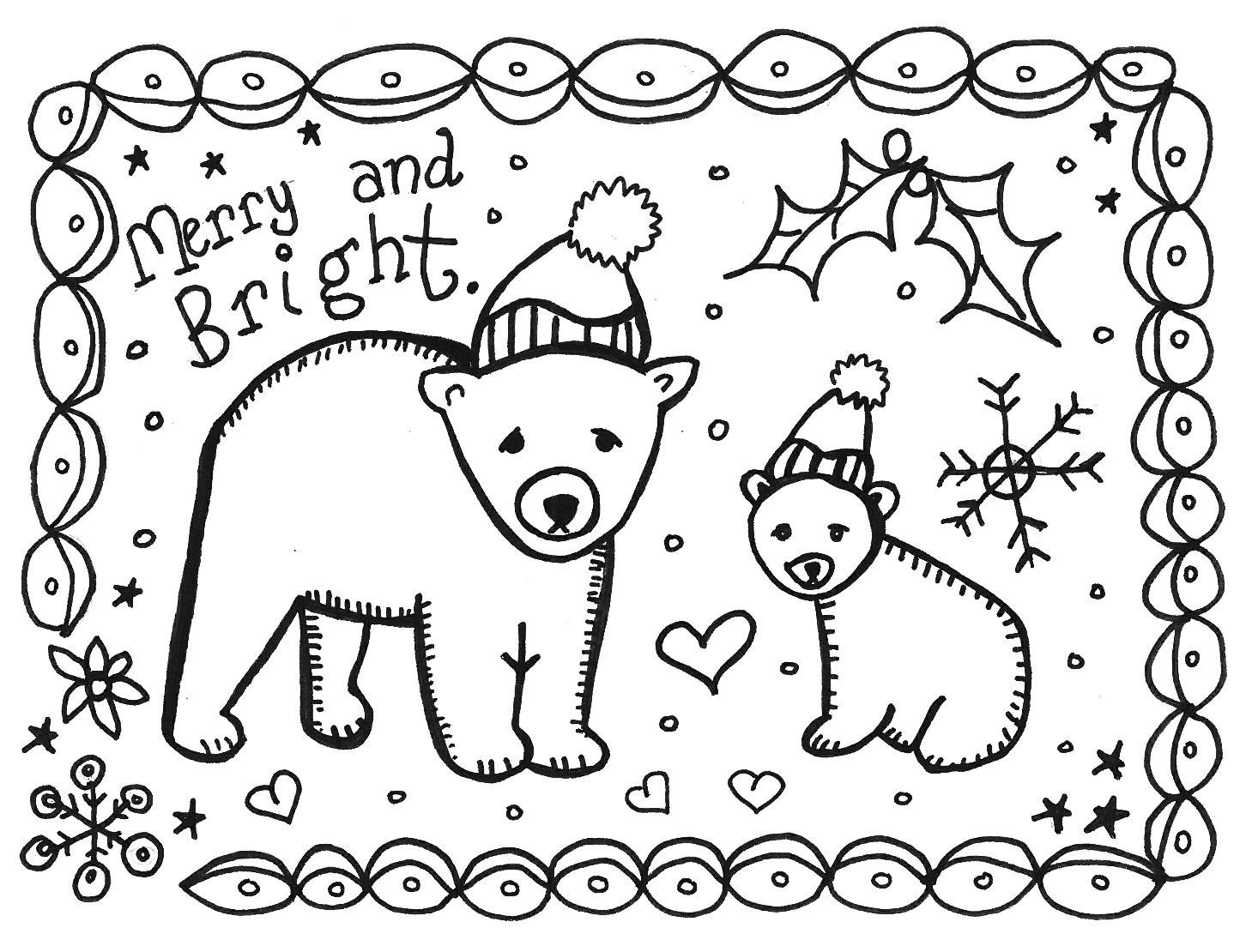 Free Printable Christmas Cards To Color
