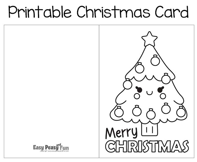 Free Printable Christmas Cards To Color Easy Peasy And Fun