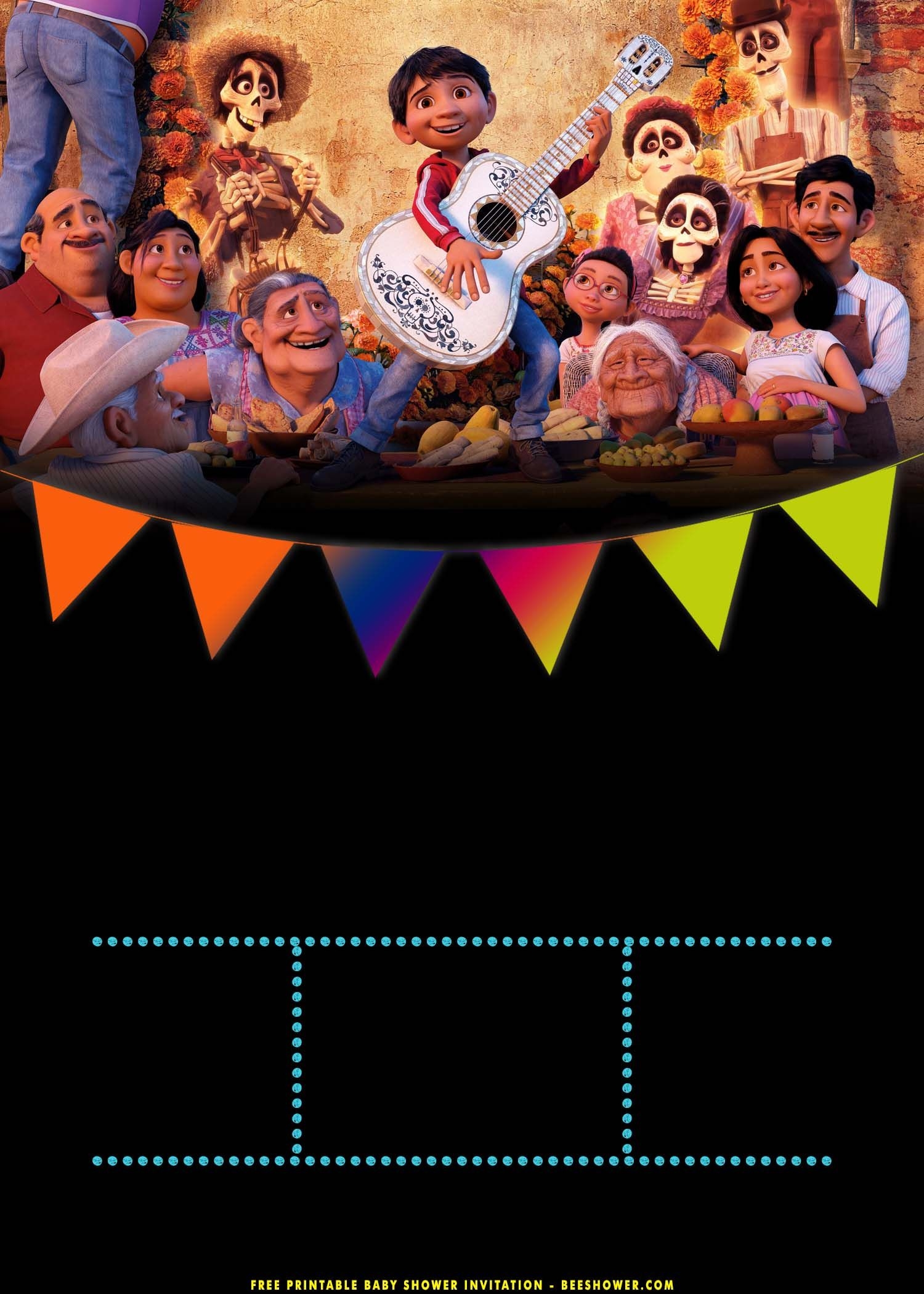  FREE Printable Coco Pixar Baby Shower Invitation Templates Free 