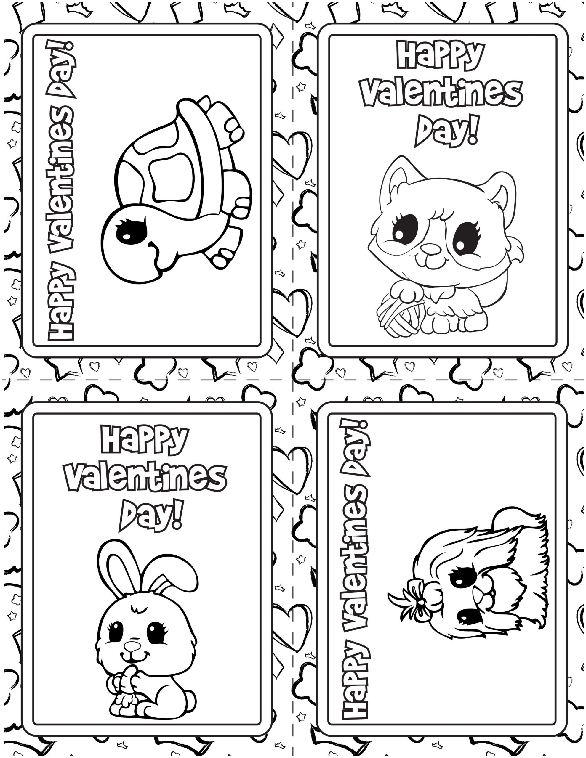 Free Printable Colorable Valentine 39 s Day Cards Free Printable Card