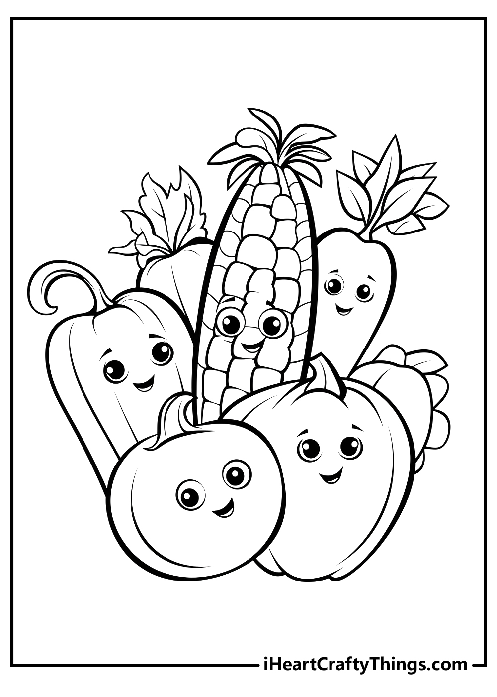 printable coloring pages vegetables
