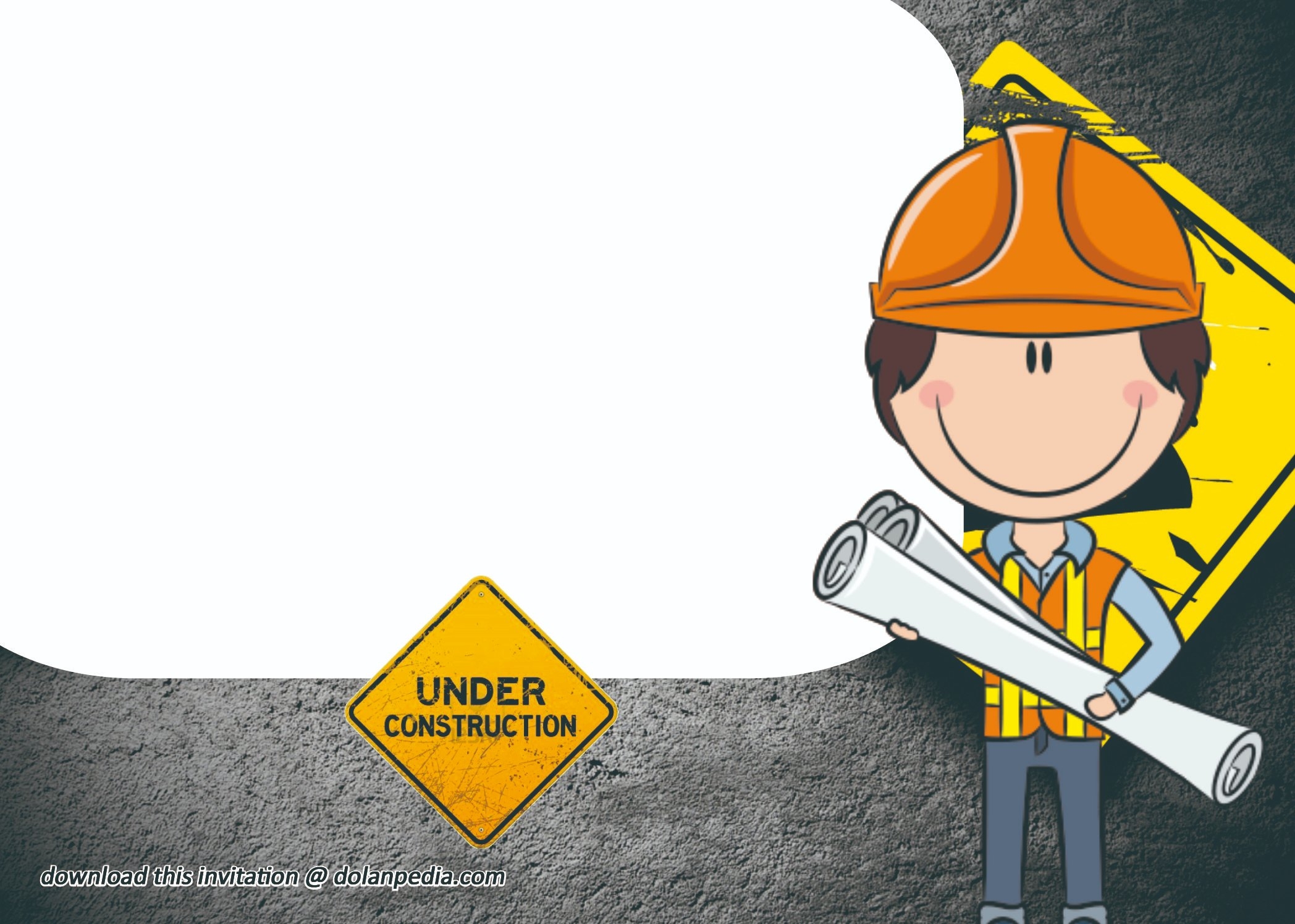 Free Printable Construction Birthday Invitation Template Dolanpedia