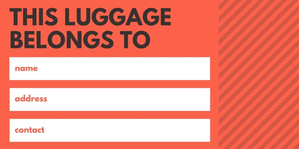 free printable luggage tag template