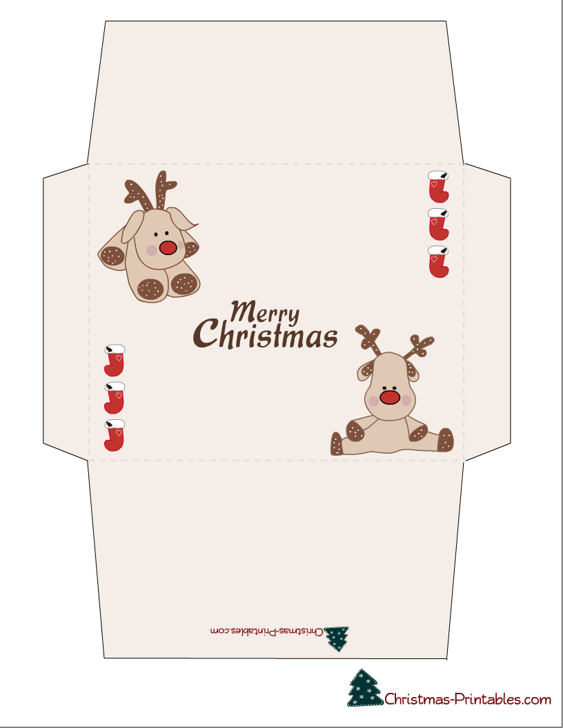 printable christmas gift card envelopes