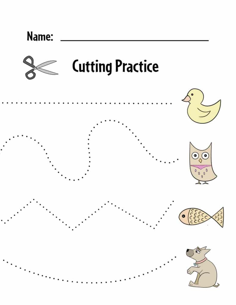 Free Printable Cutting Worksheets For Preschoolers The Hollydog 