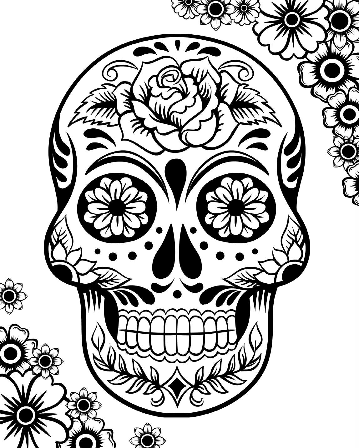 Coloring Pages For Day Of The Dead