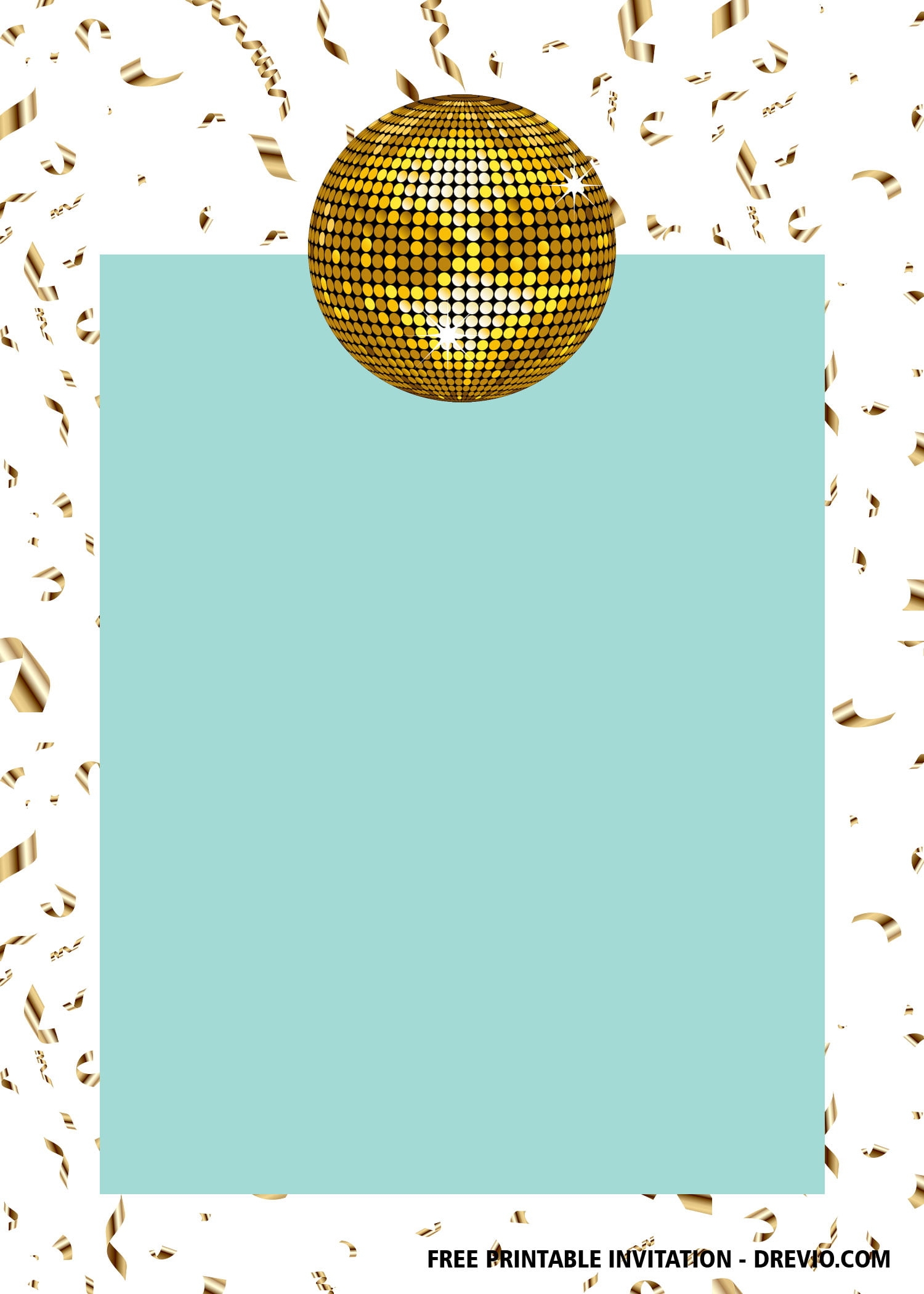 disco birthday party invitation templates free