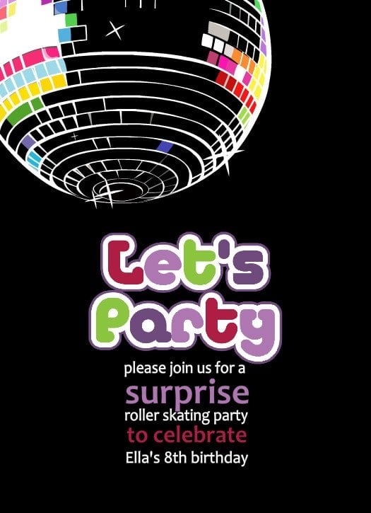 Free Printable Disco Party Invitations Template Printable Templates