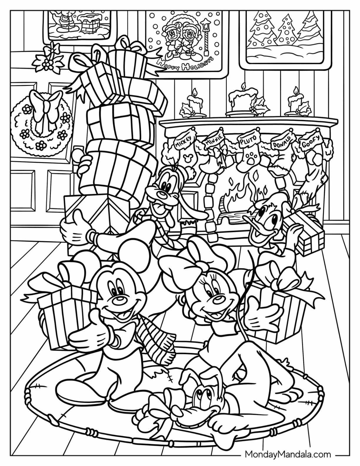 printable disney christmas card