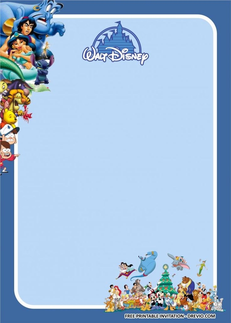  FREE PRINTABLE Disney Themed Birthday Party Kits Template Disney 