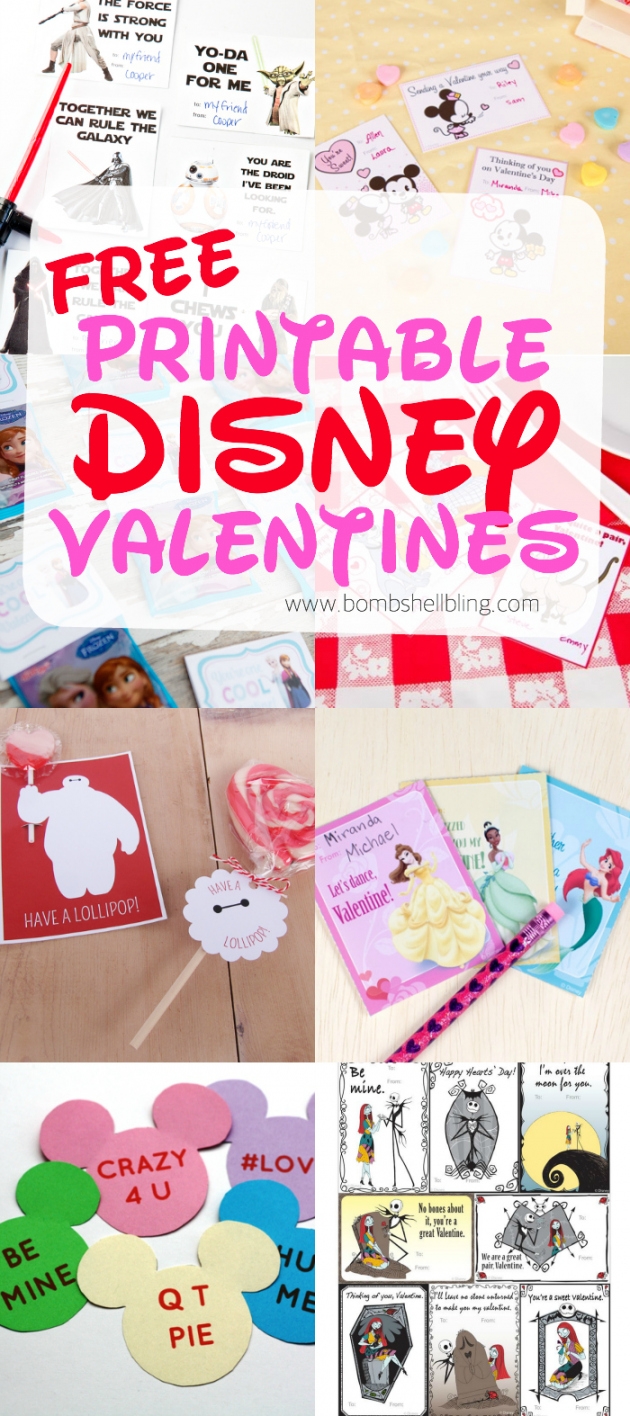 Free Printable Disney Valentines Day Cards FREE Printable A Z