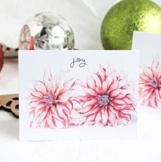 Free Printable DIY Christmas Cards Floral Joy Diy Holiday Cards 