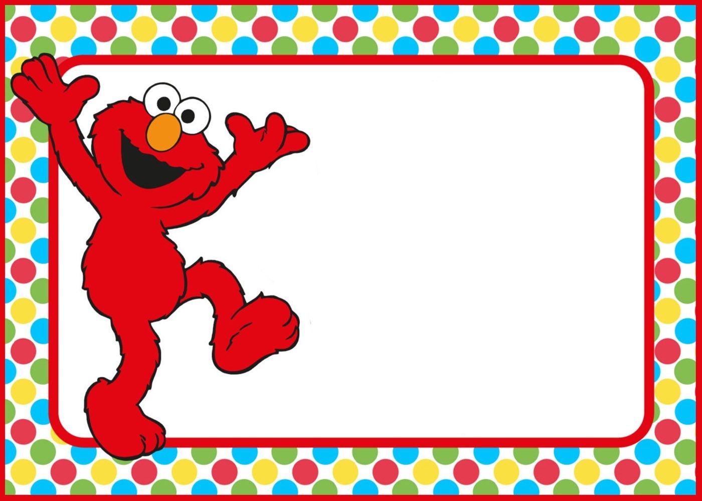 Free Printable Elmo Party Invitation Template Sesame Street Birthday 