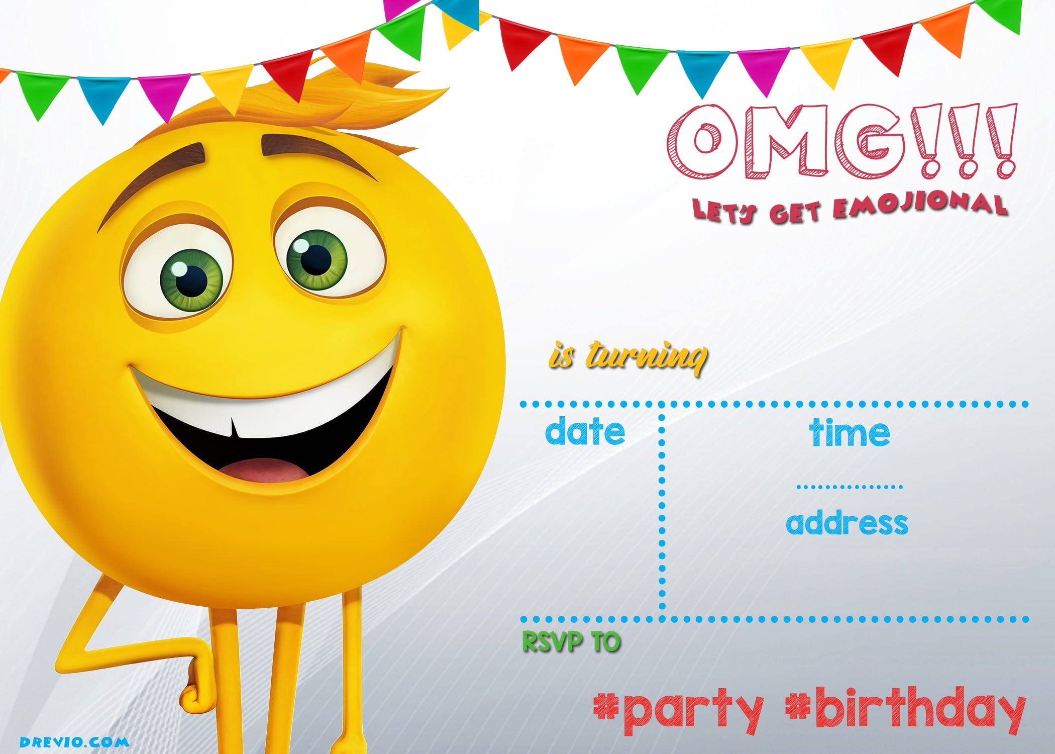 FREE Printable Emoji Invitation Template Download Hundreds FREE 