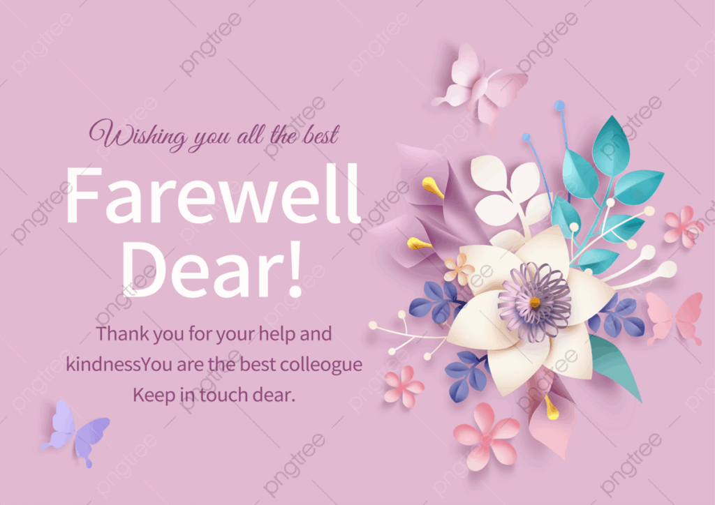 Free Printable Farewell Card Templates To Personalize 58 OFF