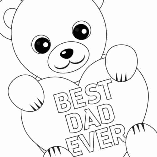 printable coloring father's day cards