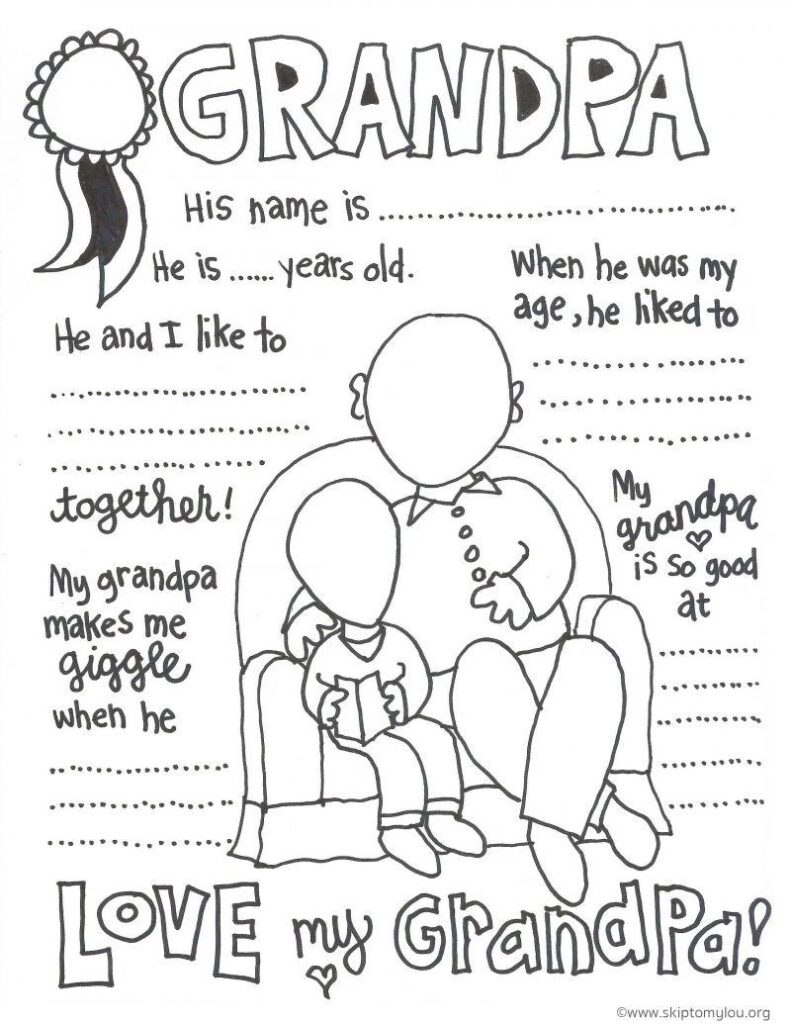 Free Printable Fathers Day Coloring Pages For Grandpa Free Printable