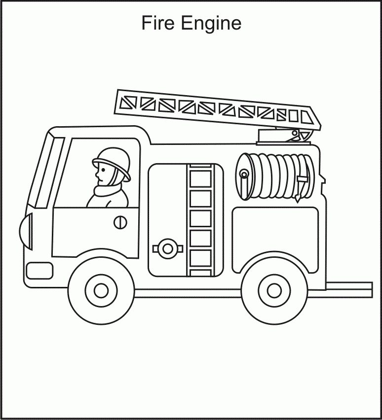 Firetruck Coloring Page