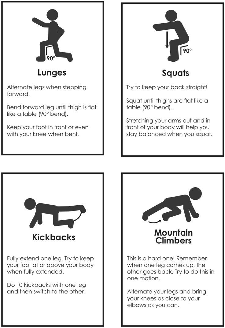 printable circuit training cards